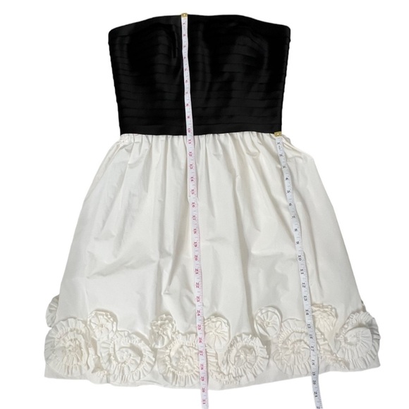 NWT Max And Cleo Black & Off White Strapless Dress - Size 4 - Picture 11 of 12